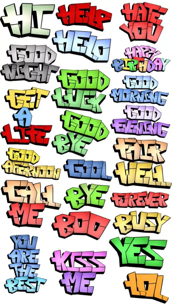 Graffiti Text Pack 1 স্ক্রিনশট