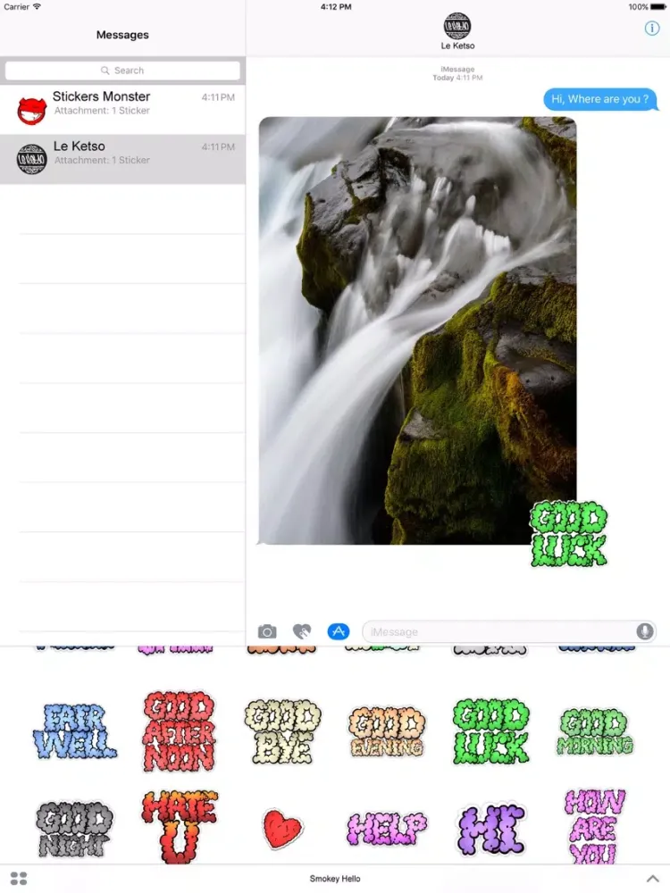ภาพหน้าจอของ Smokey Hello iPad 