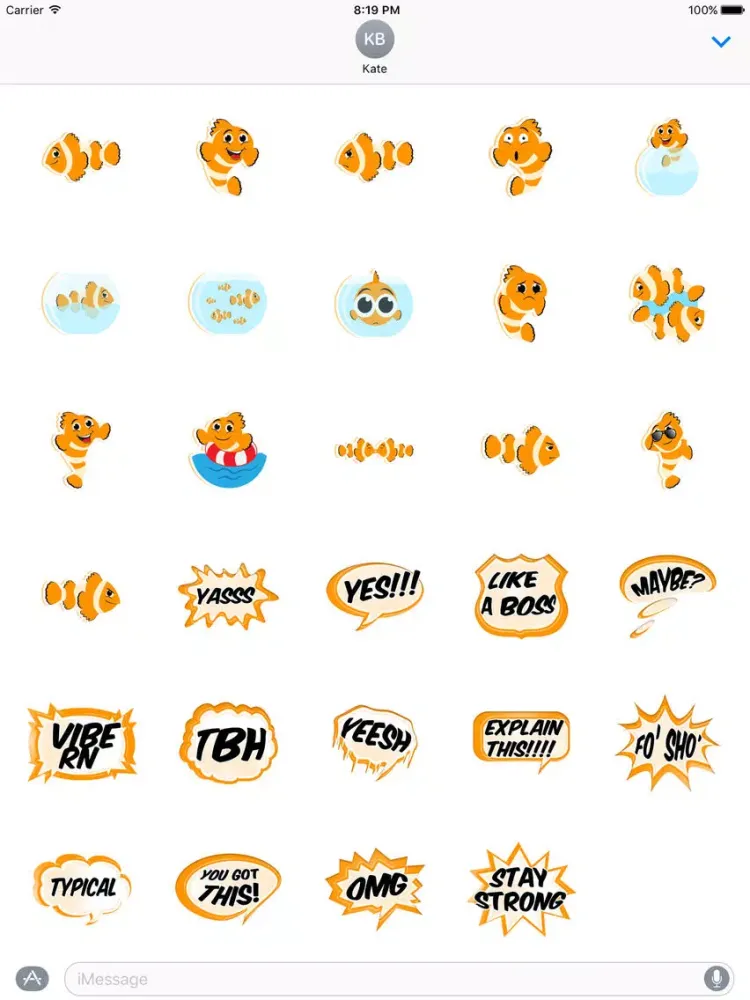 ภาพหน้าจอของ Cute Clownfish iPad 