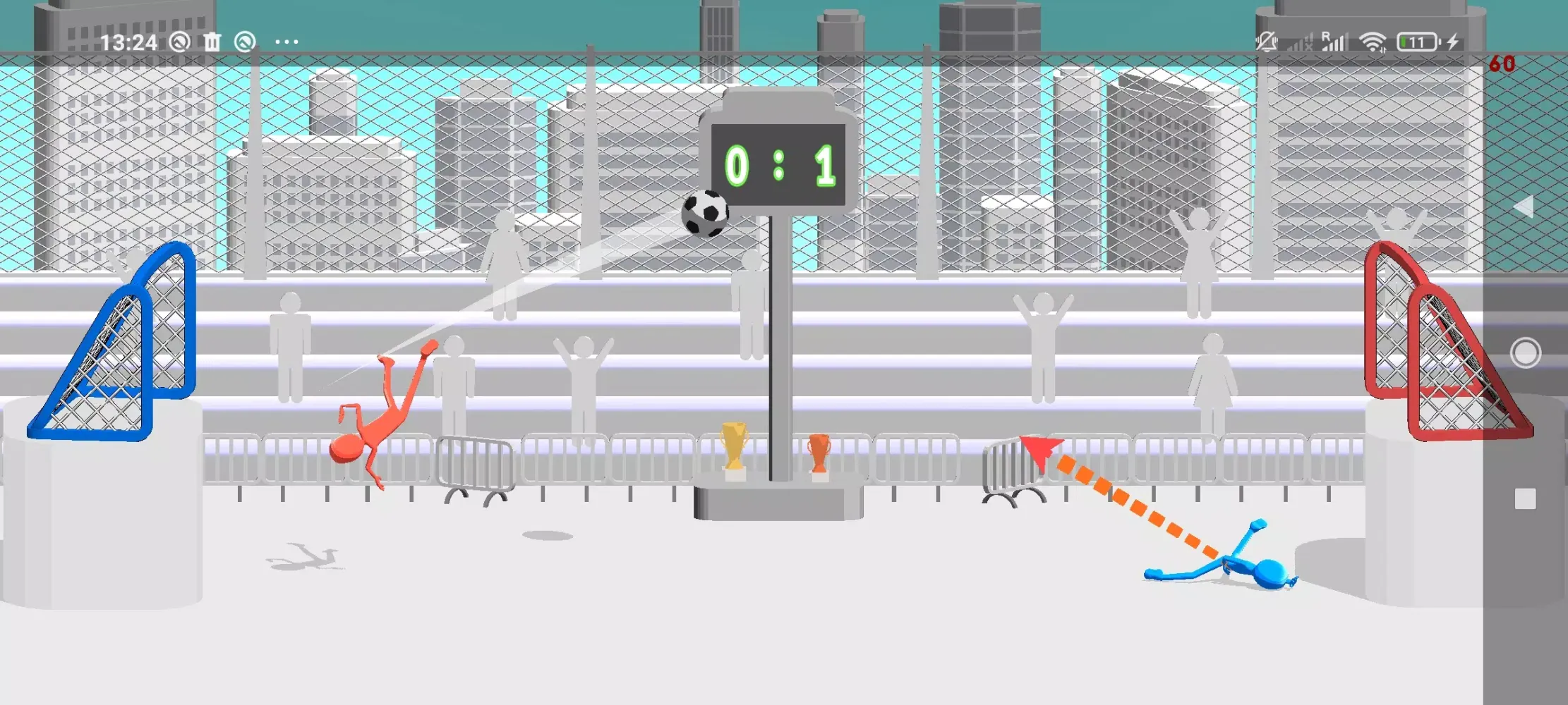 ภาพหน้าจอของ Stickman Ragdoll Soccer