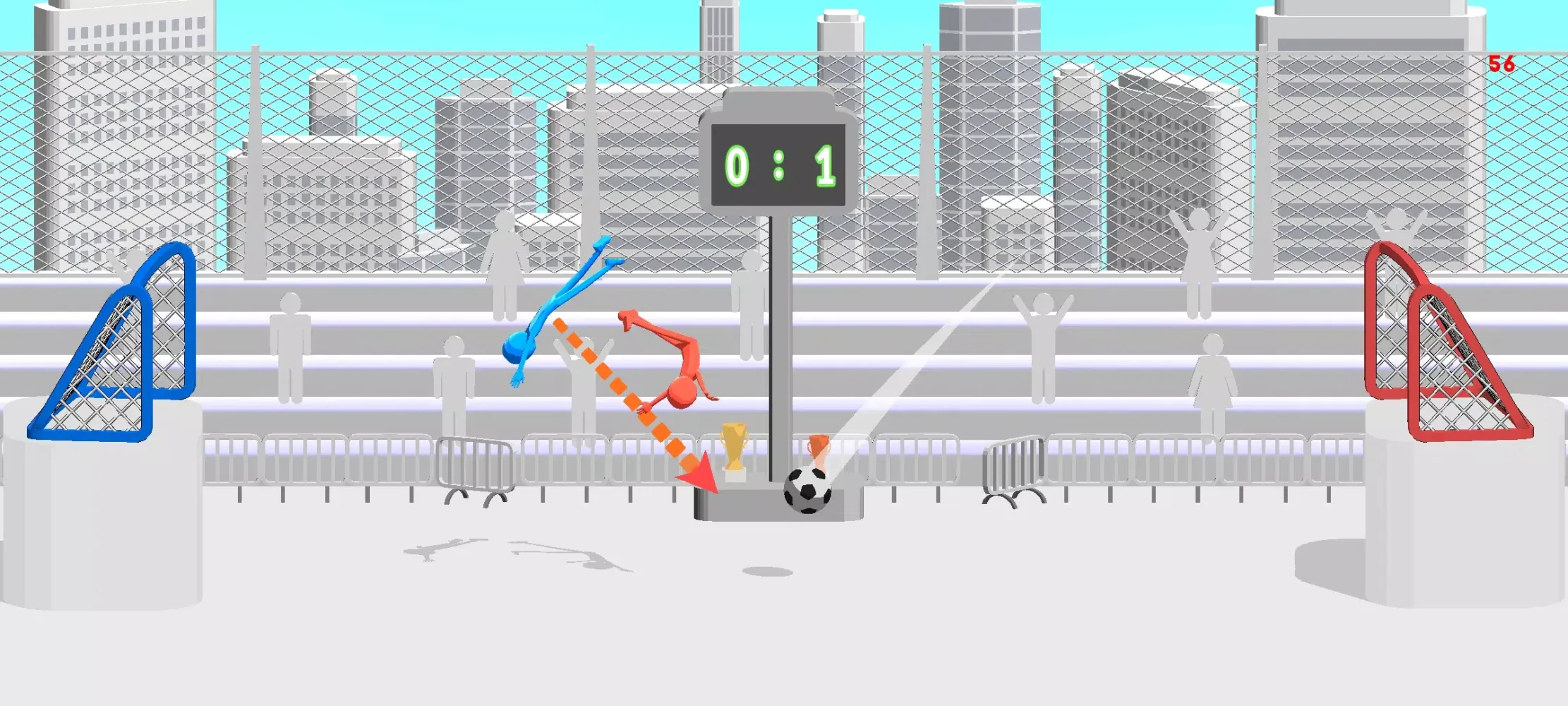 ภาพหน้าจอของ Stickman Ragdoll Soccer