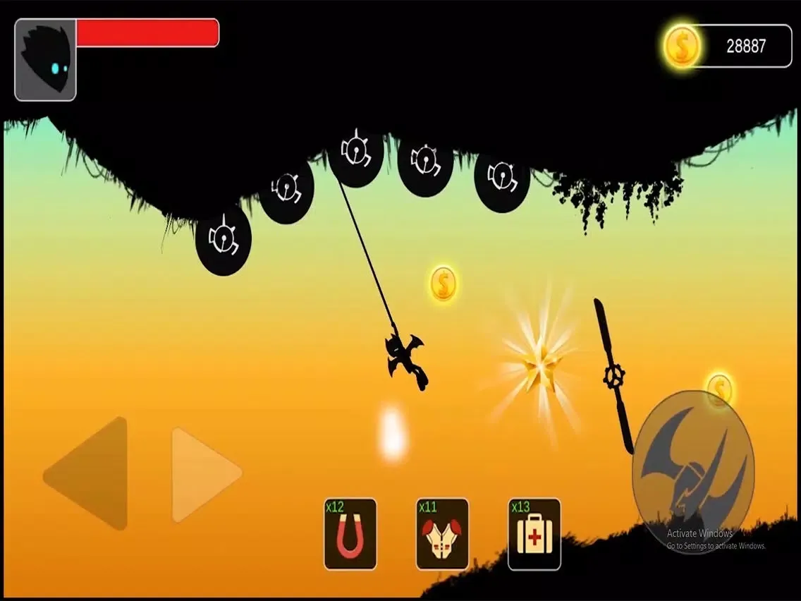 Stickman swing : Rope Swing iPad  Screenshots
