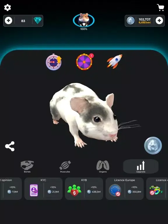 Hamster Clicker - Crypto Games iPad 应用截图