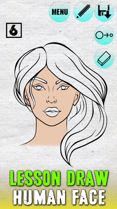 Captures d'écran de Lesson Draw Human Face