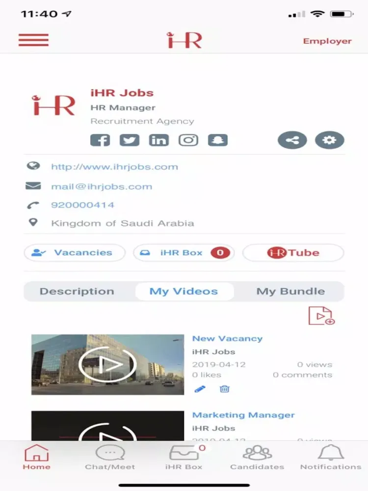 iHR Employer iPad  स्क्रीनशॉट