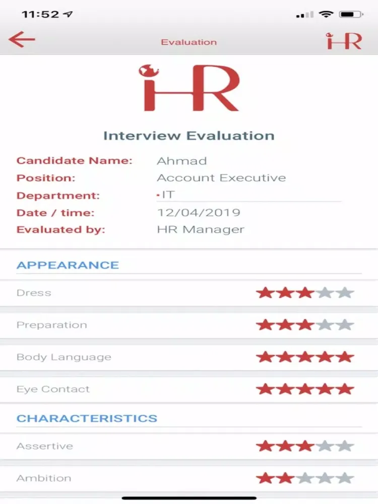 iHR Employer iPad  स्क्रीनशॉट