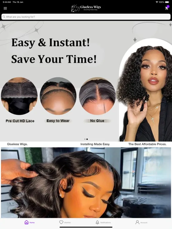 Glueless Wigs iPad  Screenshots