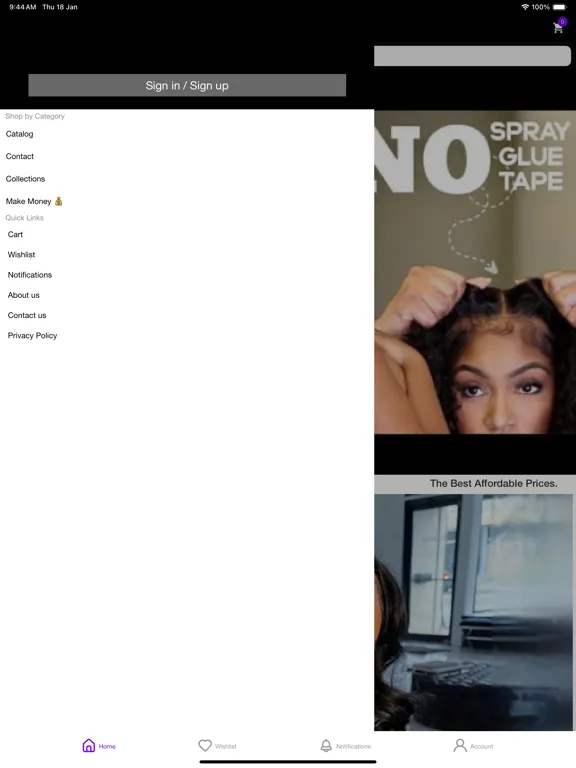 Glueless Wigs iPad  Screenshots