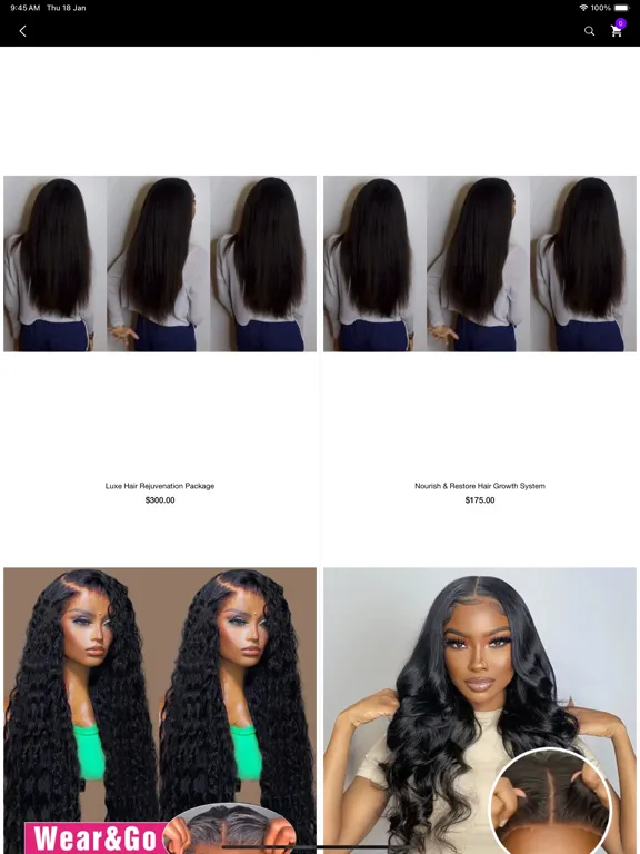 Glueless Wigs iPad  Screenshots