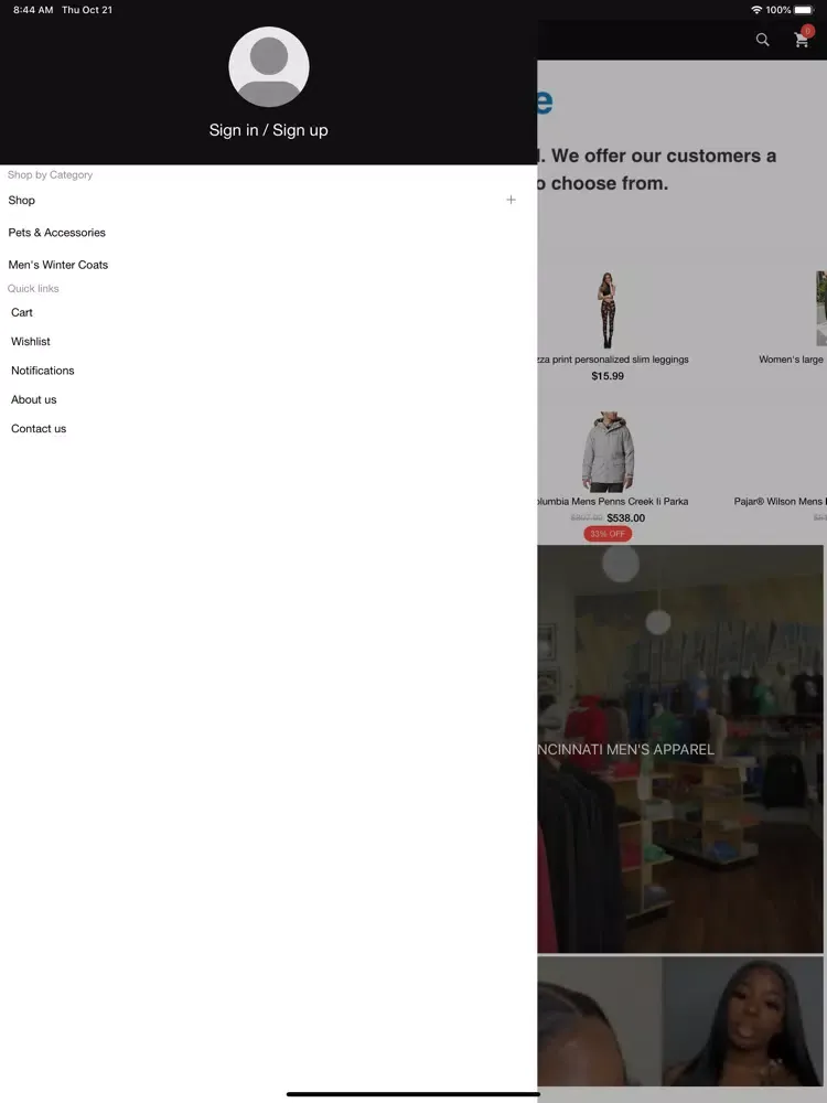 Just Stuff Store iPad  Ekran Görüntüleri