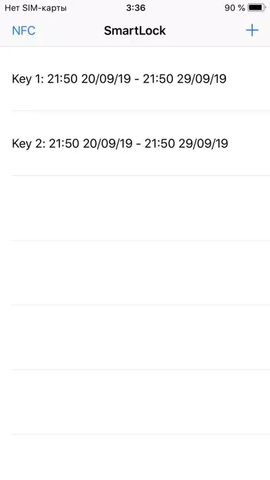 Скриншоты SmartLock NFC