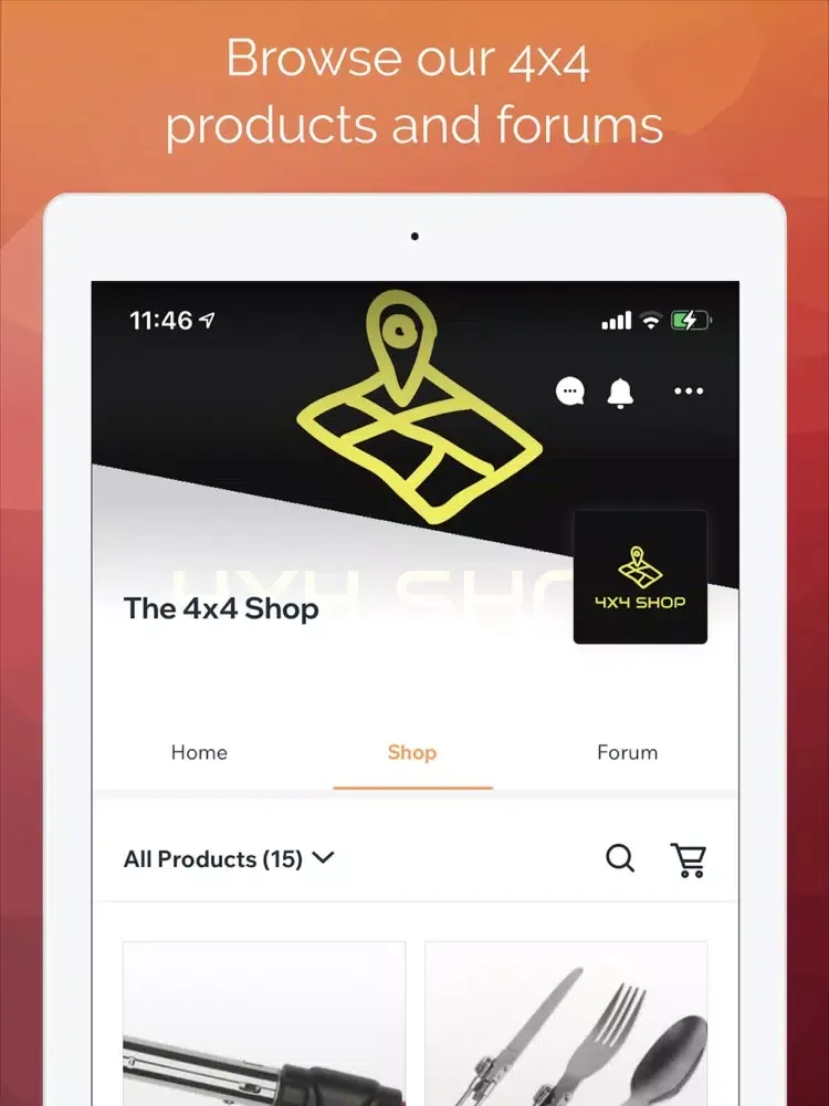 Capturas de tela do The 4x4 Store iPad 