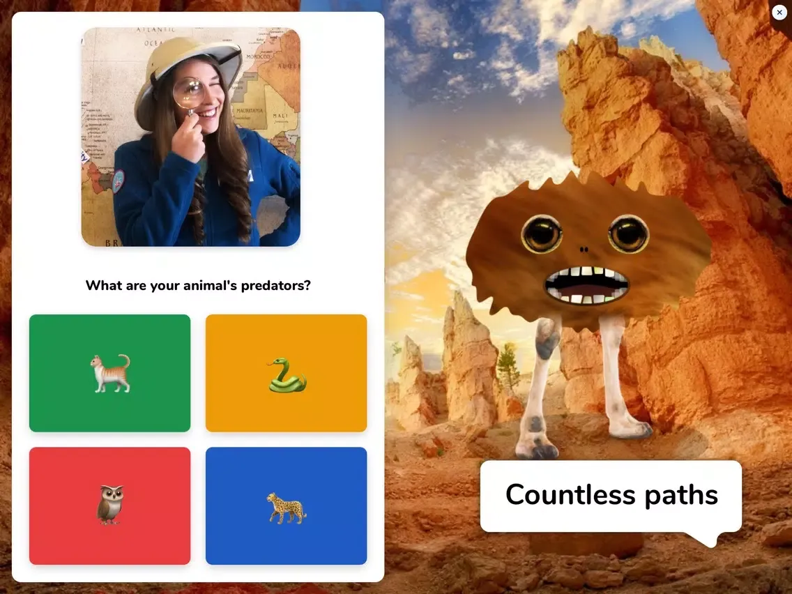 Ảnh chụp màn hình của Evolve Funny Animals for Kids iPad 