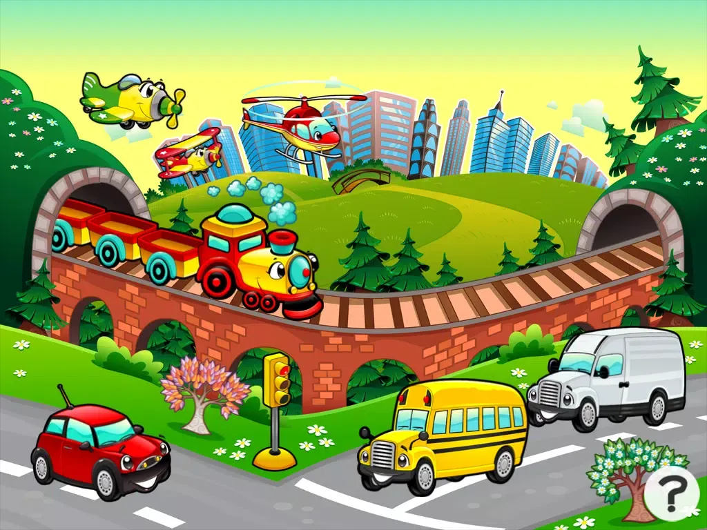 Capturas de tela do City vehicles game for children age 2-5: Train your skills for kindergarten, preschool or nursery school! iPad 