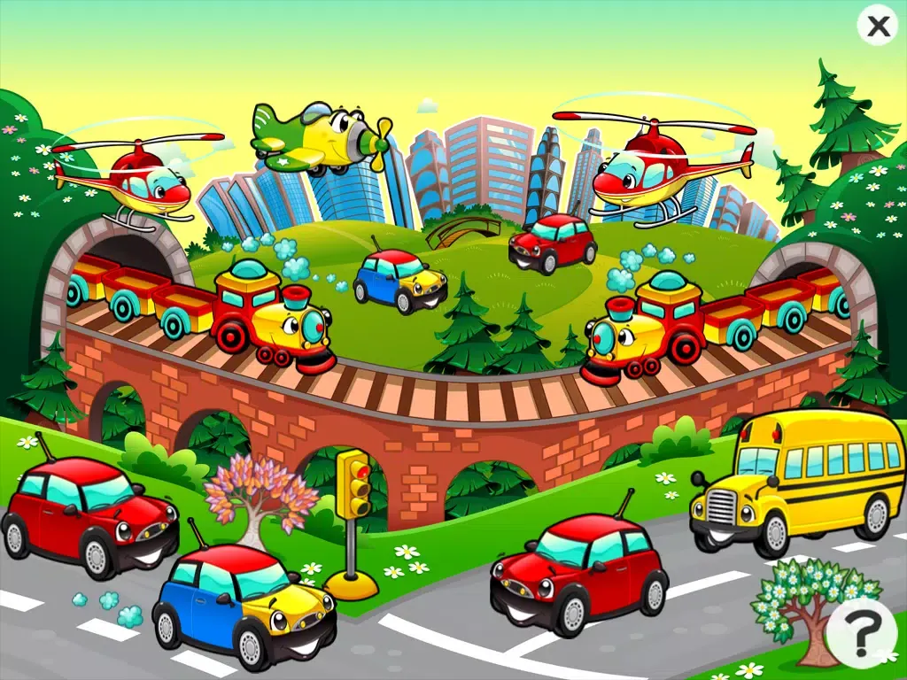 Capturas de tela do City vehicles game for children age 2-5: Train your skills for kindergarten, preschool or nursery school! iPad 