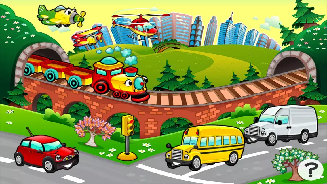 Capturas de tela do City vehicles game for children age 2-5: Train your skills for kindergarten, preschool or nursery school!