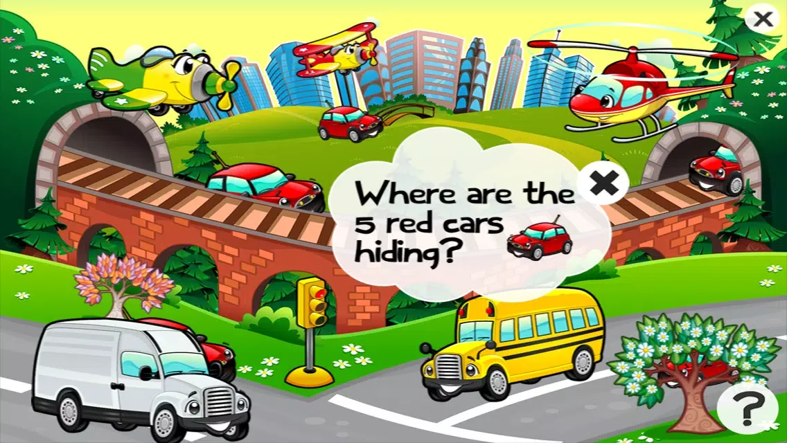 Capturas de tela do City vehicles game for children age 2-5: Train your skills for kindergarten, preschool or nursery school!