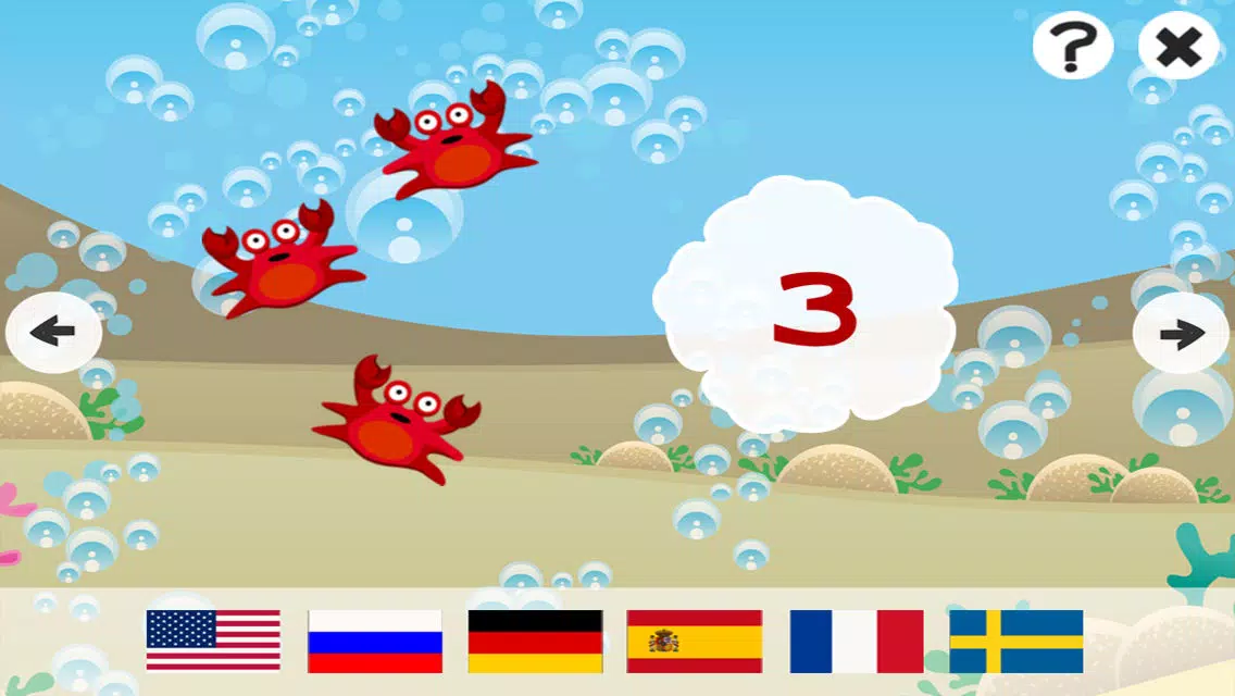 Screenshot di Ocean Counting Game for Children: Learn to count the numbers 1-20 in 7 languages