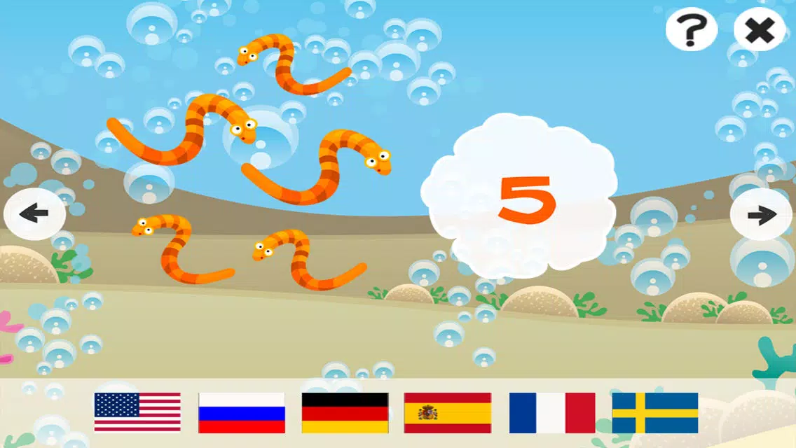 Screenshot di Ocean Counting Game for Children: Learn to count the numbers 1-20 in 7 languages