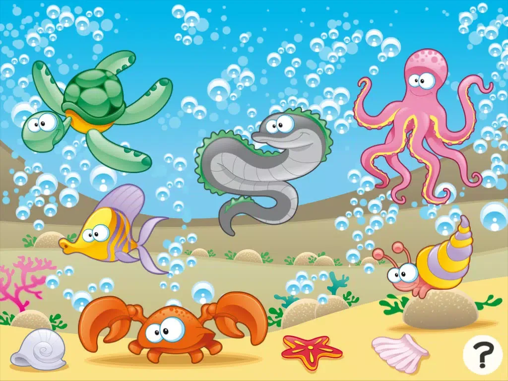 Underwater animals game for children age 2-5: Train your skills for kindergarten, preschool or nursery school iPad  Screenshots