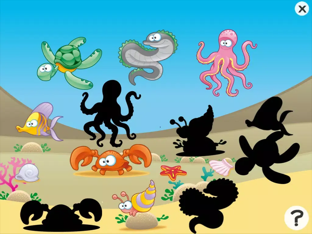 Underwater animals game for children age 2-5: Train your skills for kindergarten, preschool or nursery school iPad  Screenshots