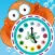 What time is it? Game for children to learn how to read a clock with the animals of the ocean with games and exercises for kindergarten, preschool or nursery school