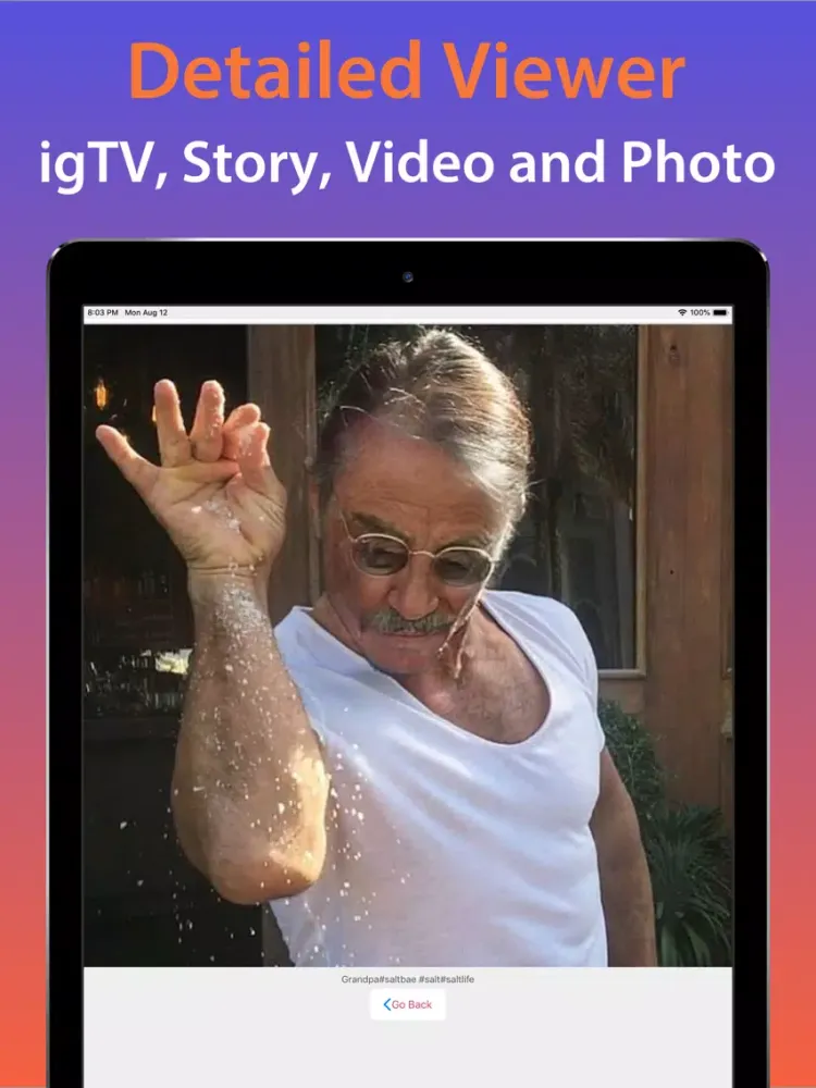 Story Plus+ Insta Media Viewer iPad  Screenshots