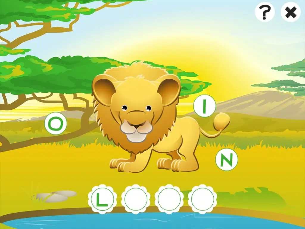 Capturas de tela do ABC safari games for children: Train your word spelling skills of wild animals for kindergarten and pre-school iPad 