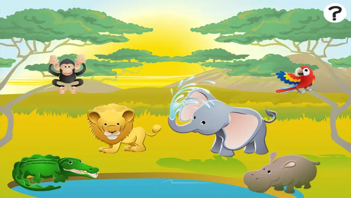 Capturas de tela do ABC safari games for children: Train your word spelling skills of wild animals for kindergarten and pre-school