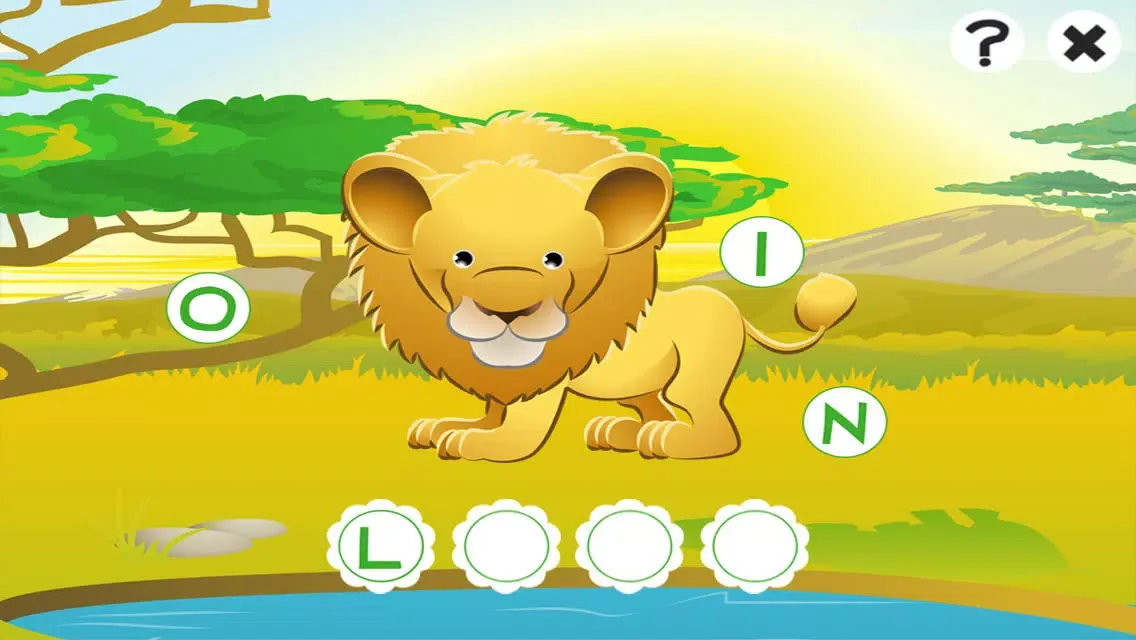 Capturas de tela do ABC safari games for children: Train your word spelling skills of wild animals for kindergarten and pre-school