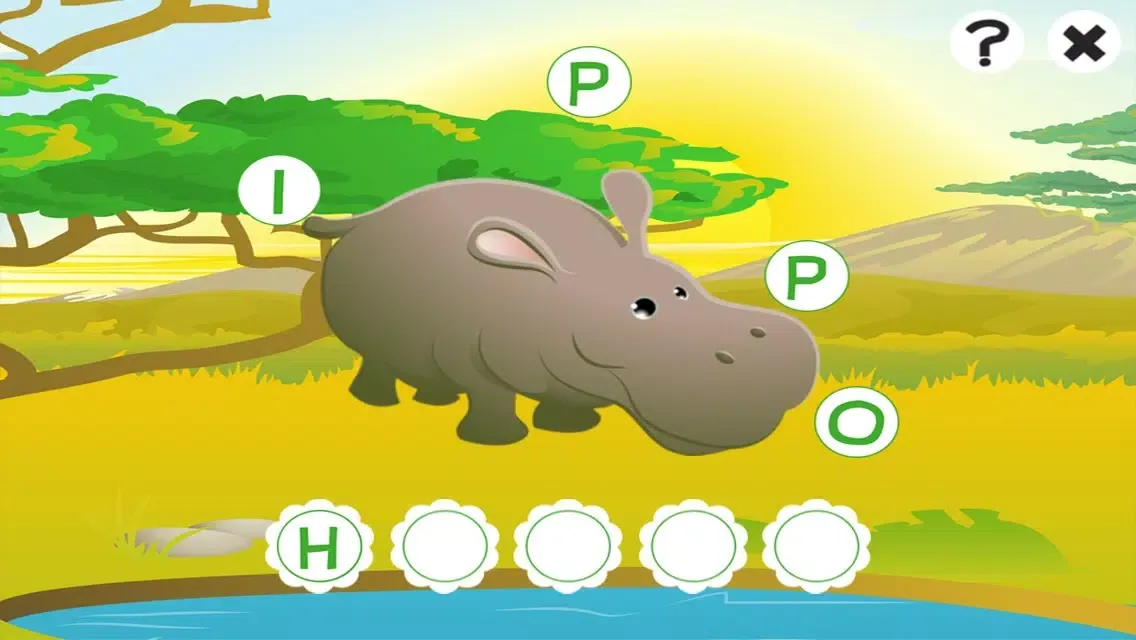 Capturas de tela do ABC safari games for children: Train your word spelling skills of wild animals for kindergarten and pre-school