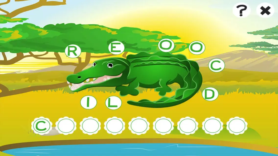 Capturas de tela do ABC safari games for children: Train your word spelling skills of wild animals for kindergarten and pre-school