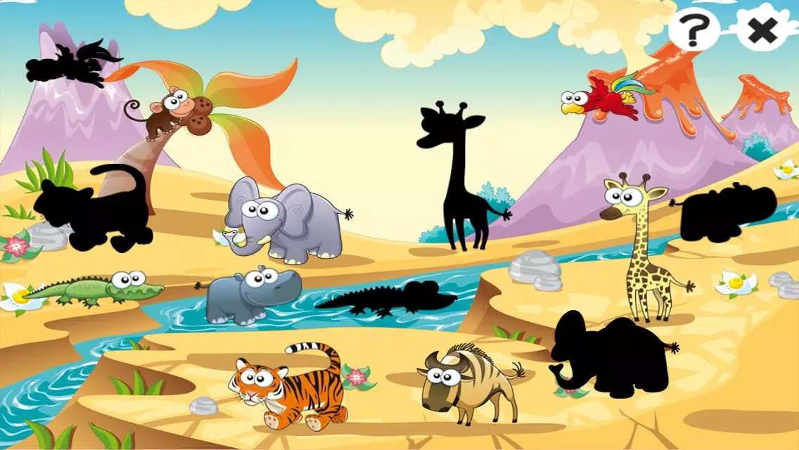 Ảnh chụp màn hình của Savannah animals game for children age 2-5: Train your skills for kindergarten, preschool or nursery school