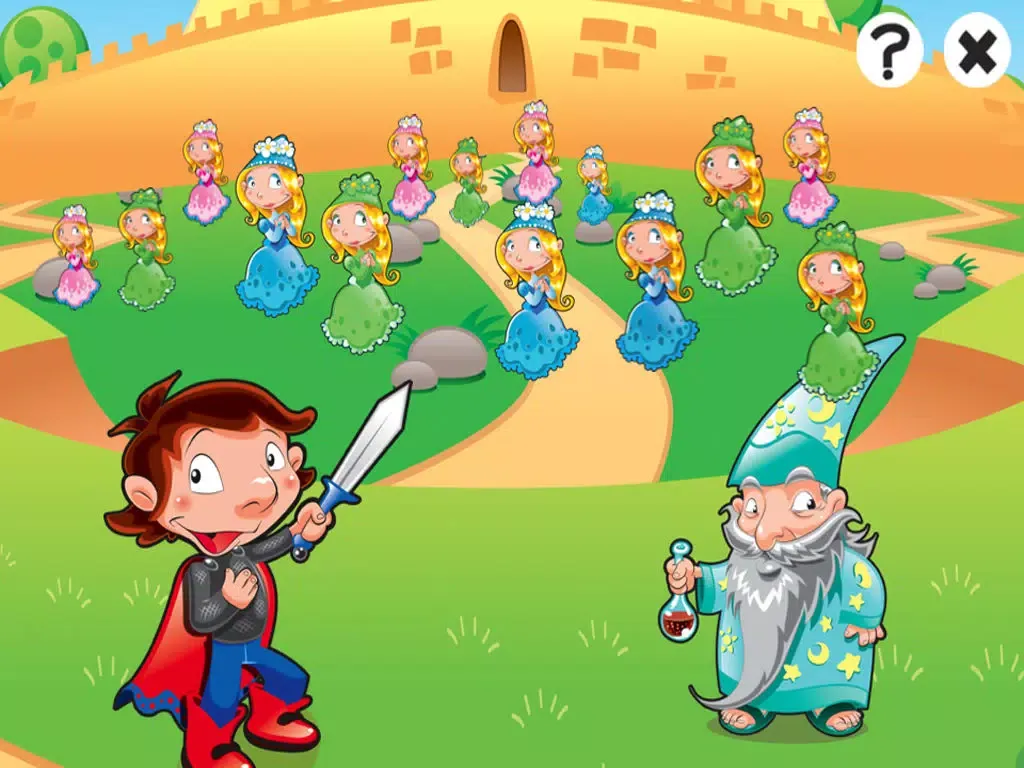 A Princess Game: learn and play for children in the Enchanted Kingdom iPad 应用截图