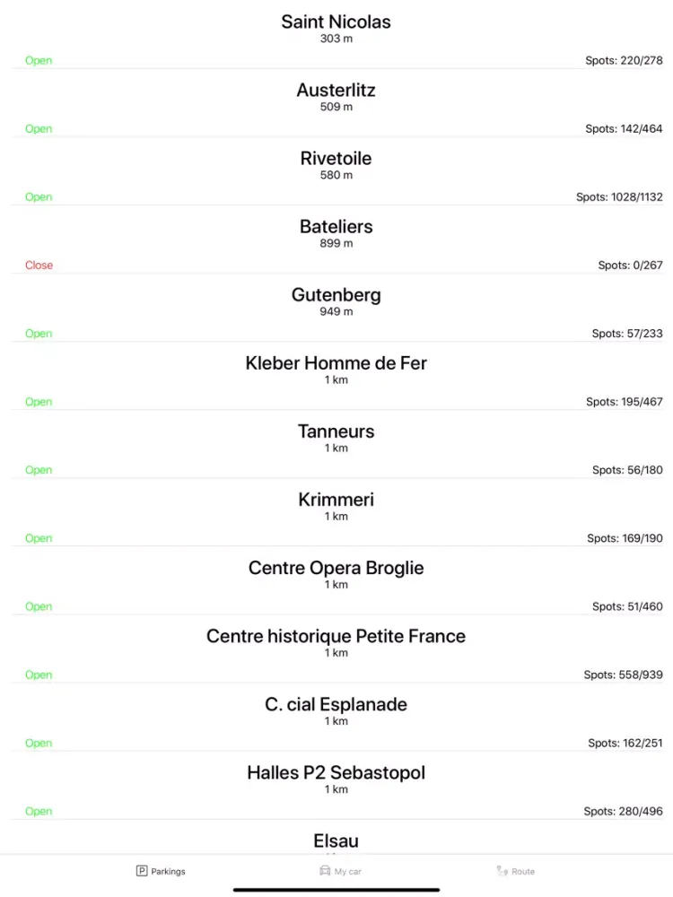 Tangkapan layar ElsassPark - Strasbourg & CUS iPad 