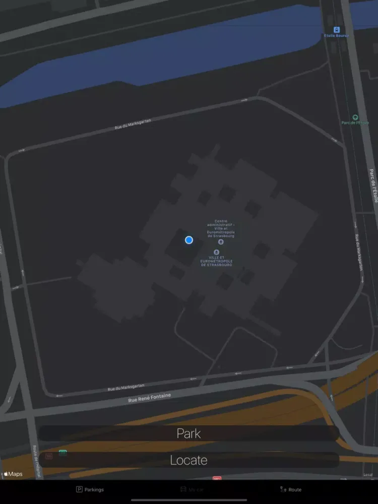 Tangkapan layar ElsassPark - Strasbourg & CUS iPad 