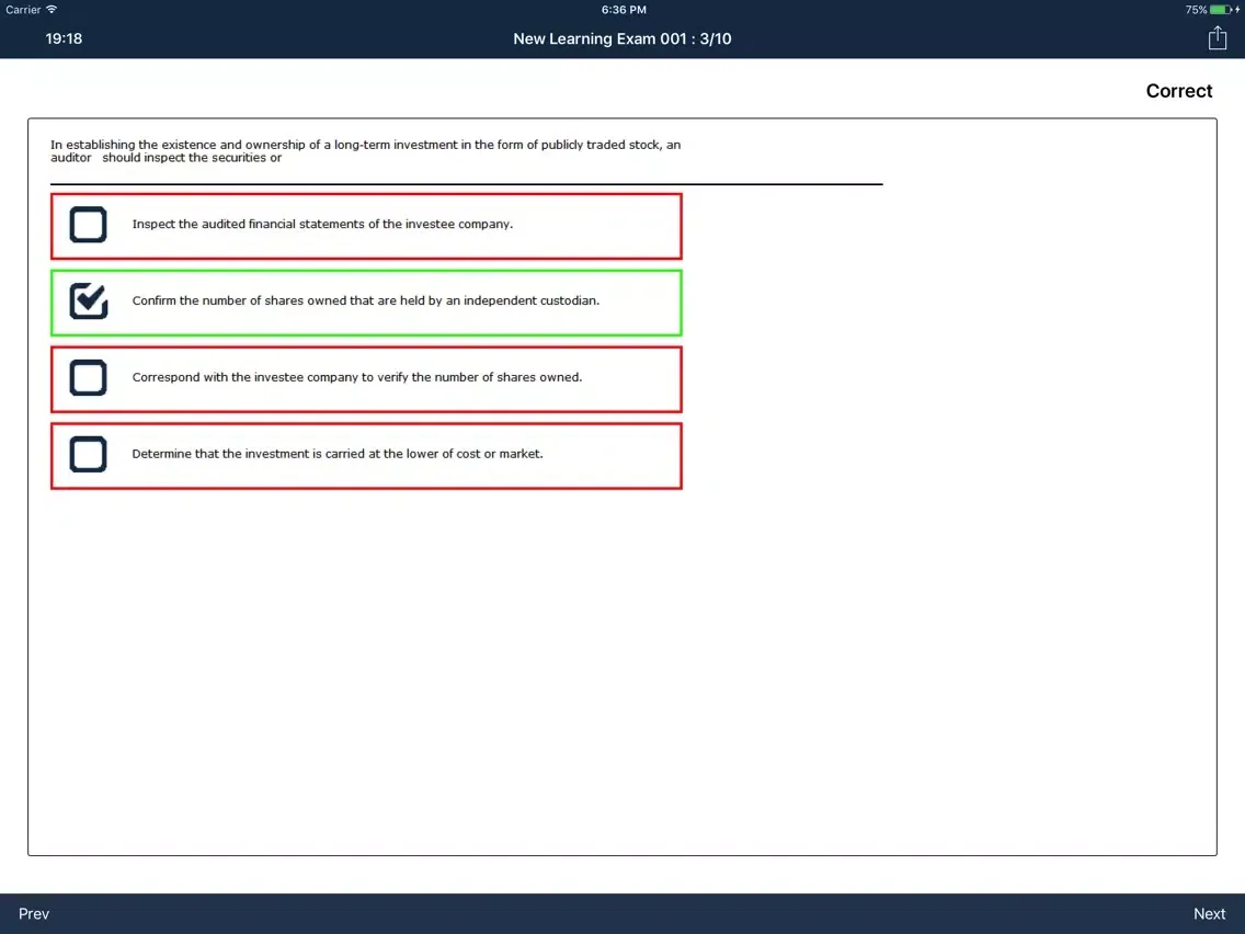 CPA Audit Exam Online Lite iPad  Screenshots