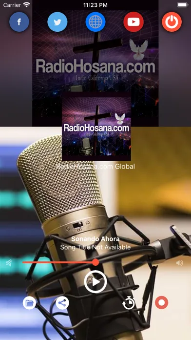 Capturas de tela do Radio Hosana Global