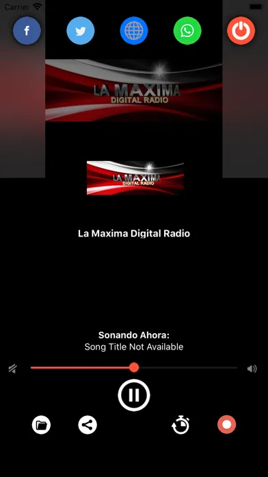 Ảnh chụp màn hình của La Maxima Digital Radio
