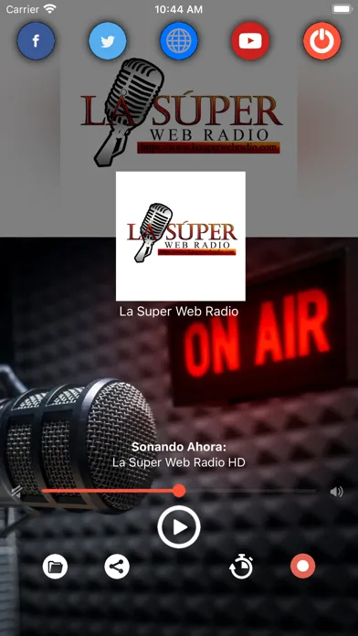 Capturas de tela do La Super Web Radio