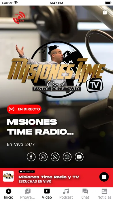 Misiones Time Radio y TV應用截圖