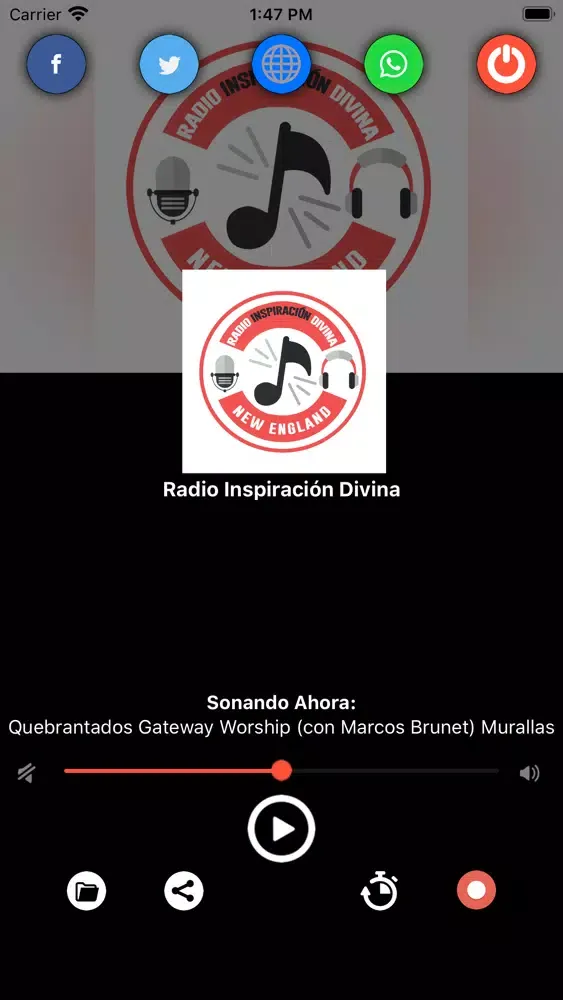Capturas de tela do Radio Inspiración Divina