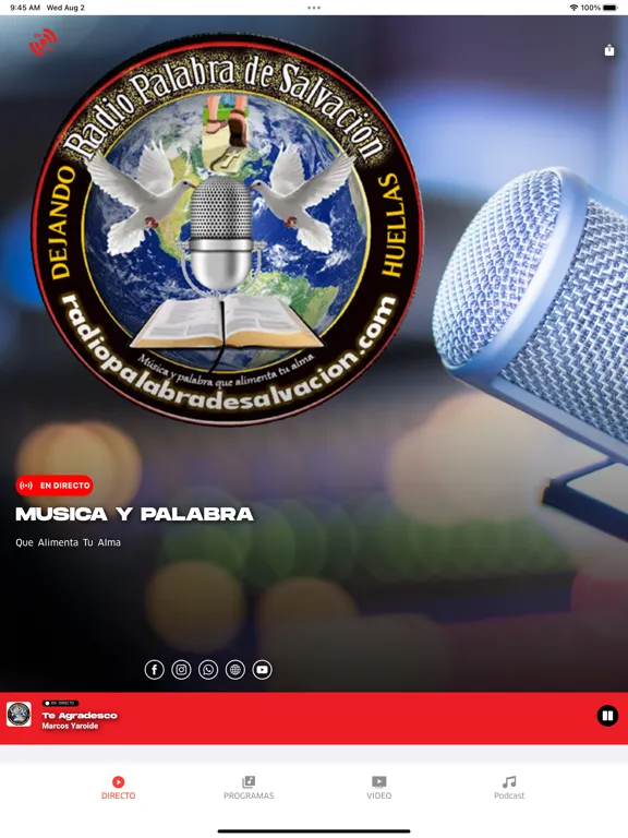 Radio Palabra De Salvacion HD iPad  스크린샷