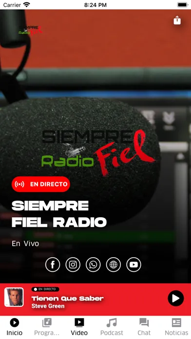 Capturas de tela do Siempre Fiel Radio