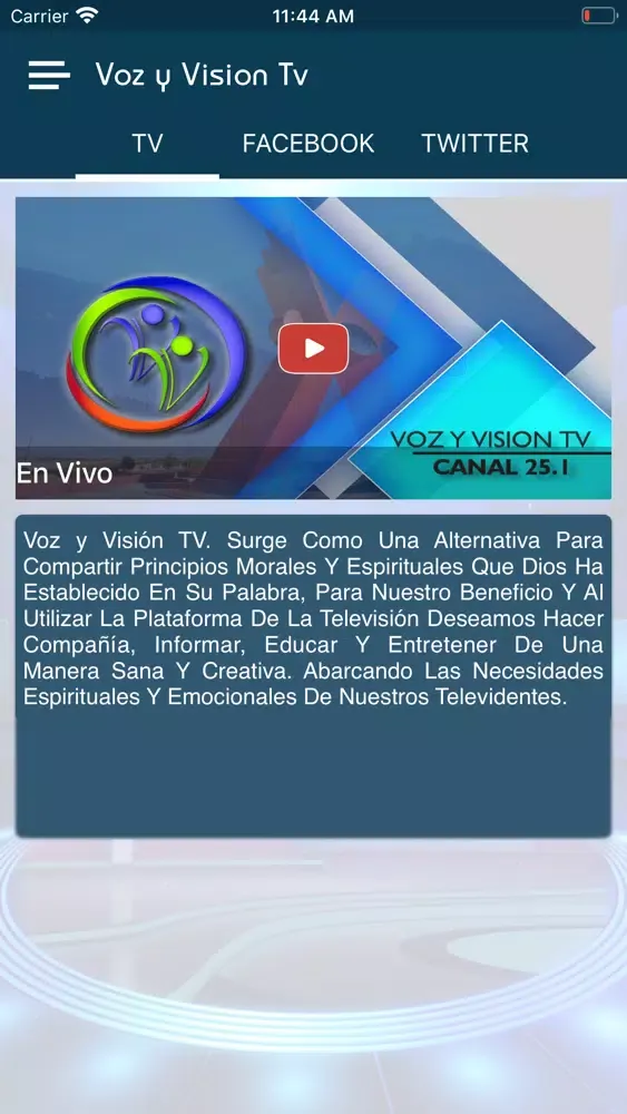 Captures d'écran de Voz y Vision Tv