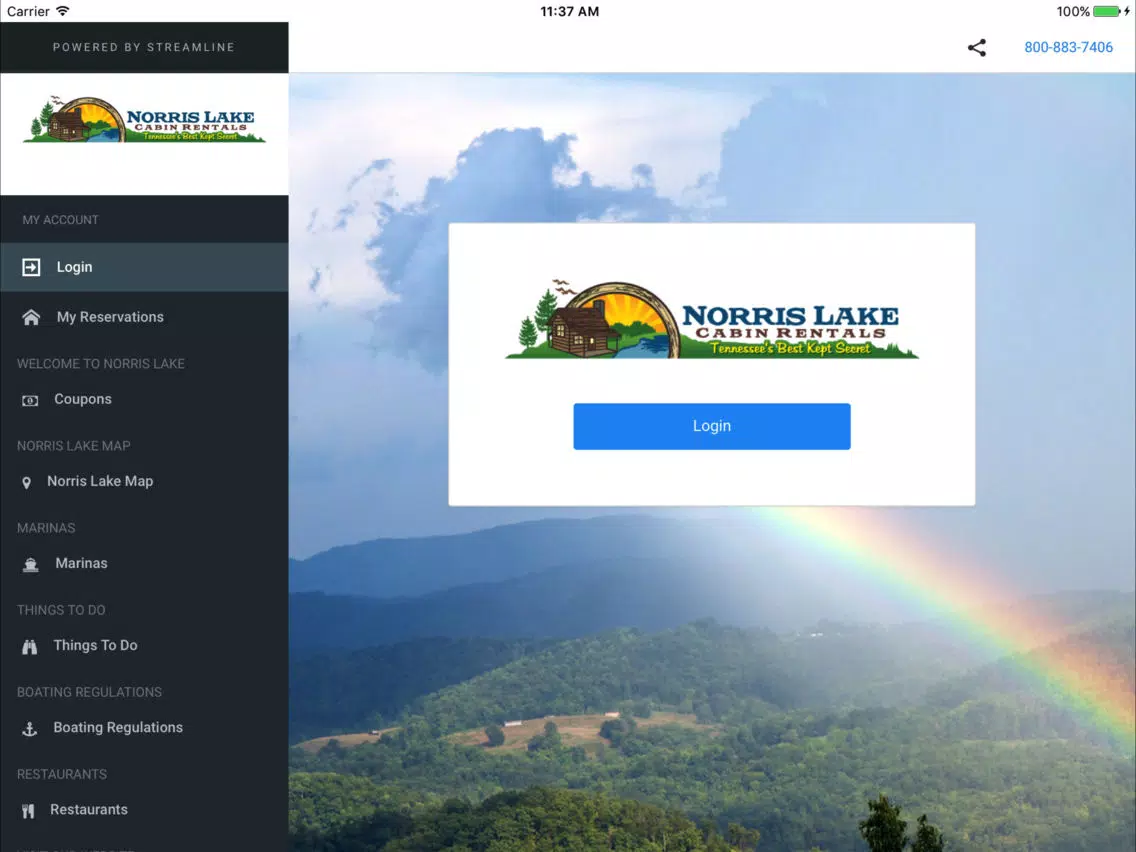 Tangkapan skrin Welcome to Norris Lake iPad 
