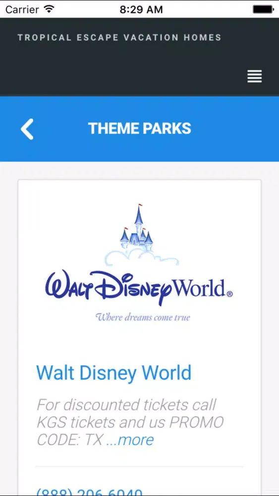 Tropical Escape Vacation Homes Guest App Screenshots