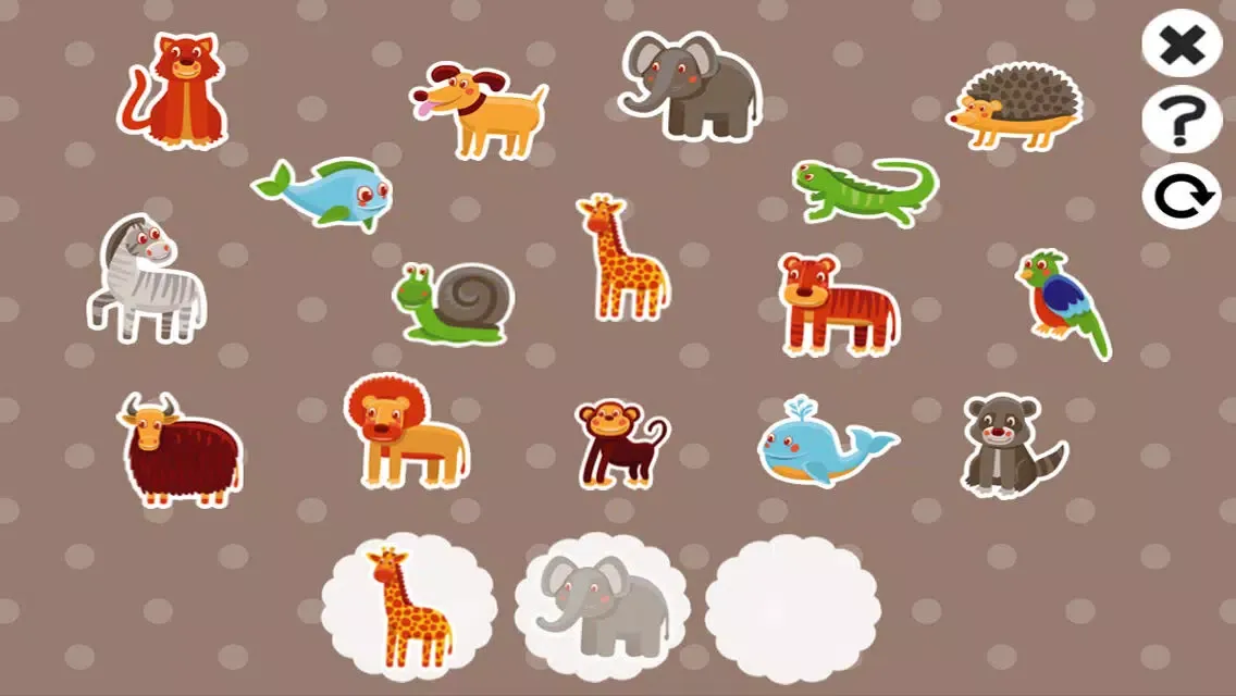 Capturas de tela do Animals Remember and Memorize! Learning and concentration Game for Children