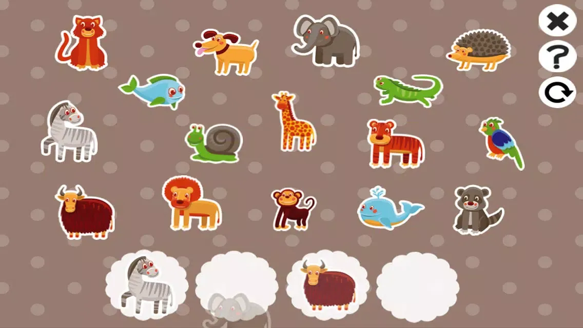Capturas de tela do Animals Remember and Memorize! Learning and concentration Game for Children