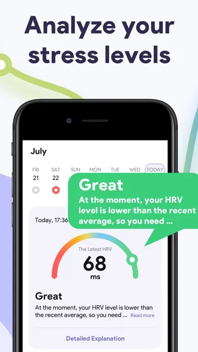 Screenshot di iStress: AI Stress Monitor